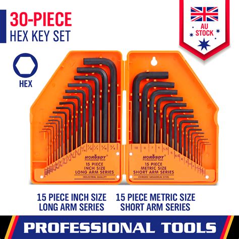 30pc Allen Key Set Metric And Imperial Combination Hex Wrench Keys With