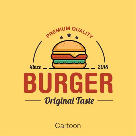 Fast Food Burger Minimal Logo Concept Best Creative Graphic Design