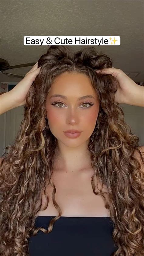 Easy And Cute Hairstyle Curly Hair Styles Curly Hair Styles Easy Wavy Hair