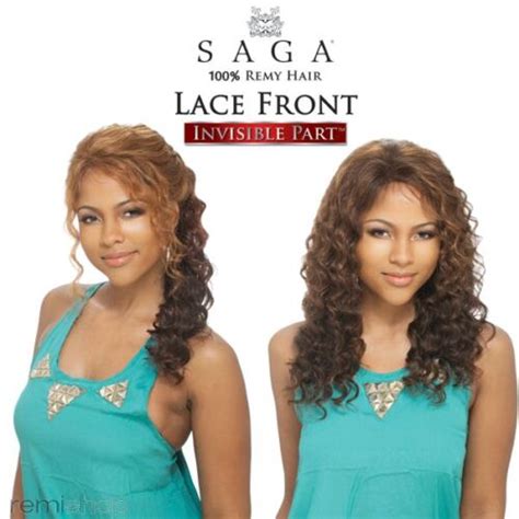 Saga 100 Remy Human Curly Wavy Long Hair Invisible Part Lace Front Wig