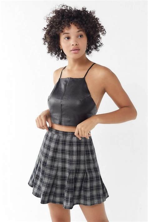2019 College Fashion Cute College Outfits For Girls Mini Skirts Plaid Pleated Mini Skirt