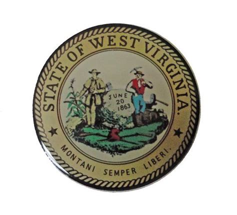 West Virginia State Vintage Lapel Pin Montani Semper Liberi Etsy