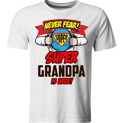 Super Grandpa Tshirt For Men With Funny Saying Print Cool Etsy