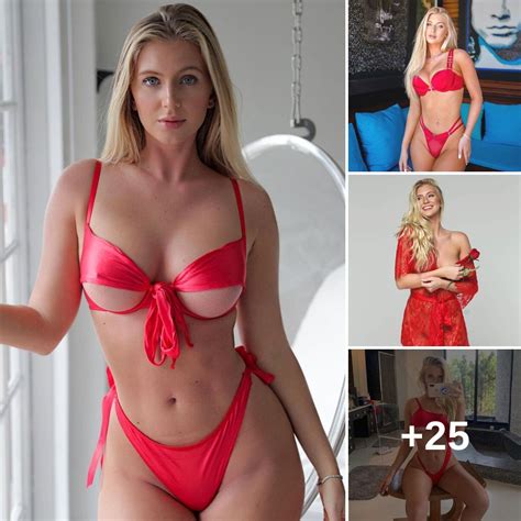 Alexis Clark Shows Off Her Extremely Attractive Figure In Red Lingerie