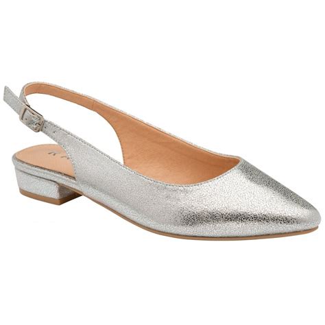 Buy Ravel Ladies Highlands Flat Shoes In Silver Online