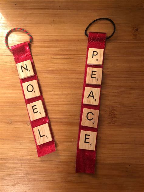 Scrabble Letter Christmas Ornaments Etsy