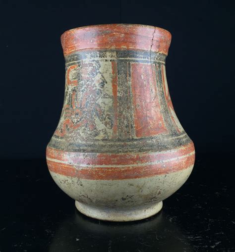 Mayan Pottery Vessel Seated Dignitaries Late Classic 600 900ad