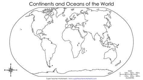 Blank World Map Continents And Oceans White Gold