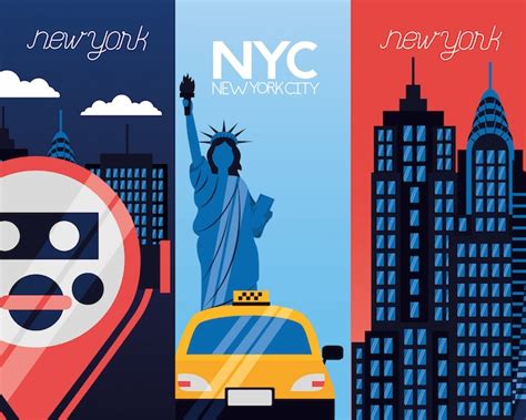 Hand Drawn New York Culture Elements Free Vector