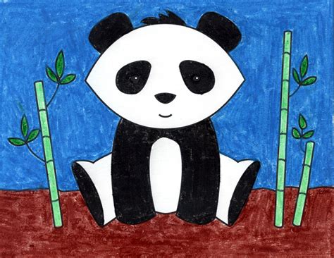 Cute Panda Drawing Step By Step Coloring Pages For Ki