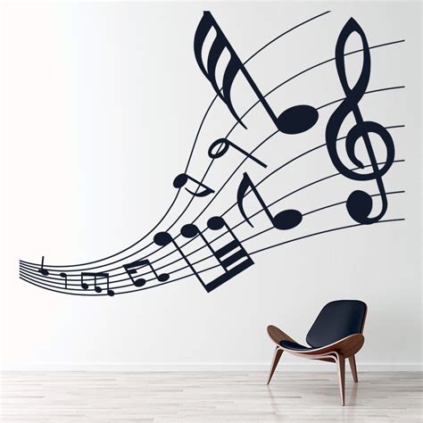 Musical Note Score Wall Sticker Music Wall Art