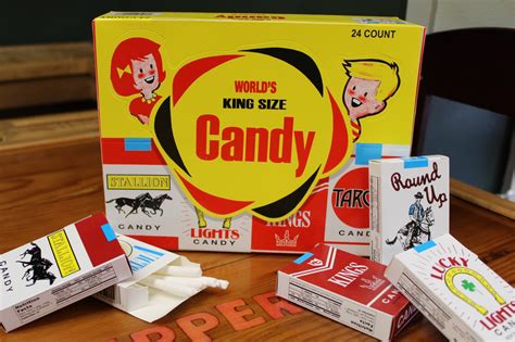 Candy Cigarettes Box Of 24 Packs Peppermint Stick
