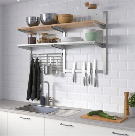 See more ideas about ikea kitchen storage, ikea kitchen, ikea. Kungsfors Wall Storage With Grid and Knife Rack | Best ...