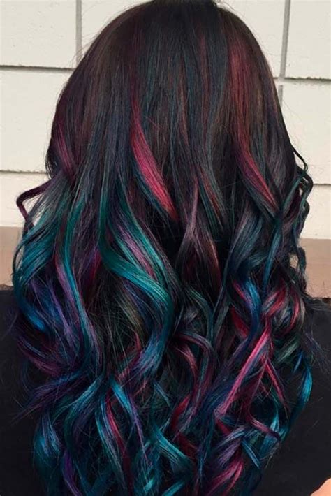 43 Rainbow Hair Ideas For Brunette Girls — No Bleach Required Hair