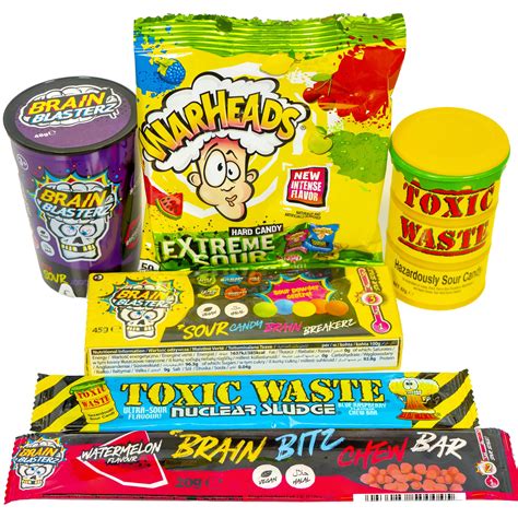 Buy Sour Sweets Toxic Waste Warheads Brain Blasterz Bundle Of Sour