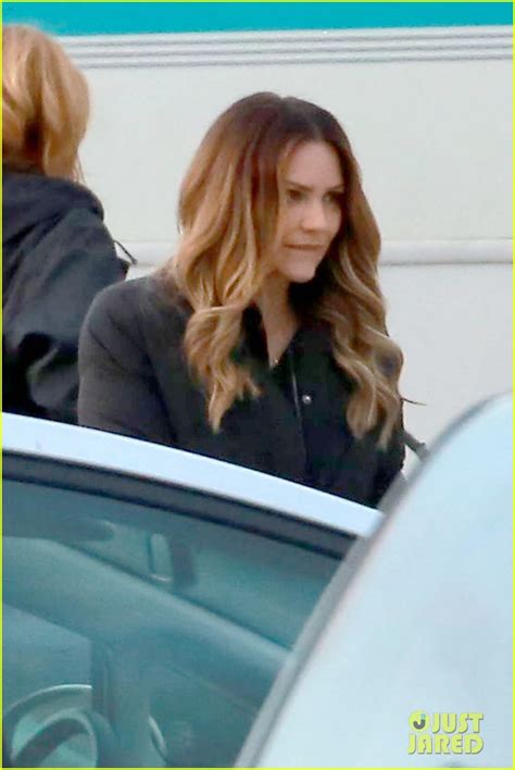 Katharine Mcphee Elyes Gabel Hit The Set Of Scorpion Season