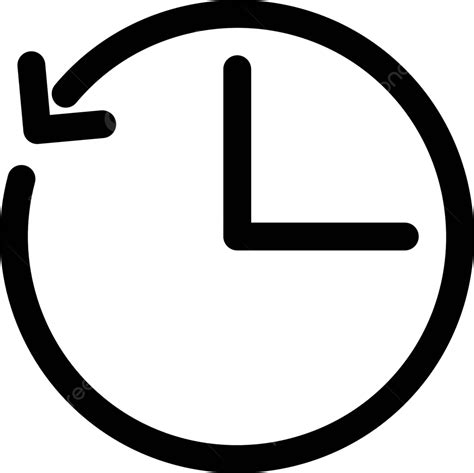 Modern Clock Arrow Icon For Time Shift Vector Style Jet Vector Vector
