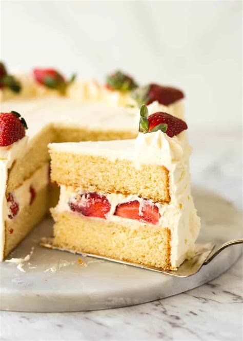 Whereas some recipes for passover sponge cakes call for matzo cake meal as well as potato starch, i prefer the amazingly light texture that results from a cake made with potato starch only. Vanilla Butter Cake (sponge cake) | RecipeTin Eats