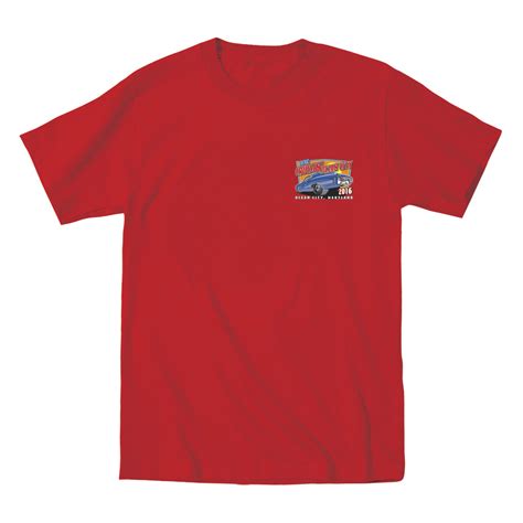 2016 Cruisin Official Classic Car Show Event T Shirt Red Ocean City Ma Events Apparel