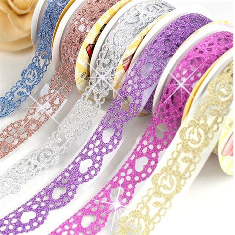 glitter washi tape 7 rolls 7 different colors luxury bling crystal diamond washi tape masking