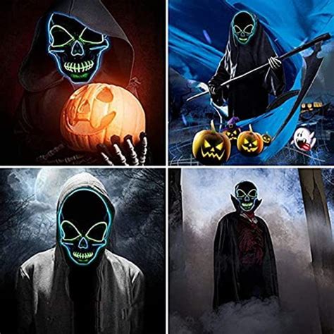 Led Glow Skull Maskdefault Title In 2022 Skull Mask Skull Neon