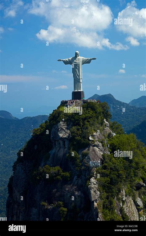 Christ The Redeemer Statue Atop Corcovado Rio De Janeiro Brazil