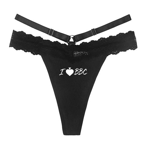 Sexy Lingerie Black Underwear Sexy Lace Thong I Love Bbc Women S Hot Panties Girls Funny