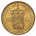 Netherlands 10 Guilder "Queen" Gold Coin - PQ Brilliant Uncirculated