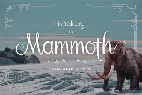 Mammoth A Fresh Calligraphy Script Font Free Font Download
