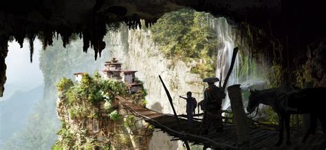 Jungle Cave Bridge By Paul Ozzimo Imaginarylandscapes