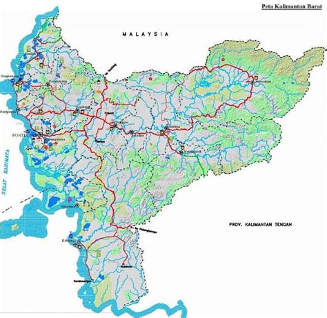 Peta Kalimantan Barat Lengkap Ukuran Besar Dan Keterangannya Peta