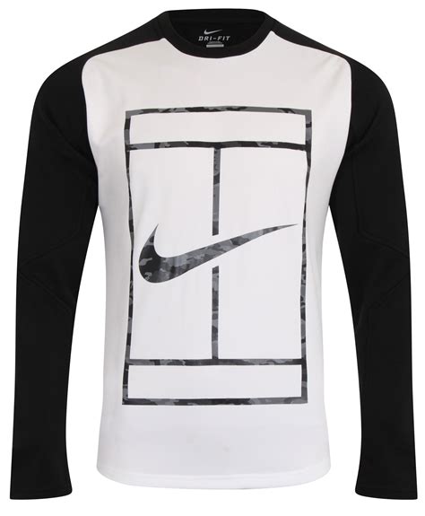 Nike Practice Crew Mens Tennis Long Sleeve Shirt Top Size L Ebay