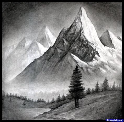 Landscape Drawing Ideas Easy Image To U