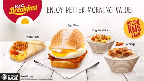 Check out the full listing of kfc breakfast, kfc bucket berbaloi, menu set, kfc delivery menu and more. KFC - Enjoy Better Morning Value with KFC Breakfast ...