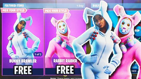 New Easter Skins Update In Fortnite Rabbit Raider Bunny Brawler