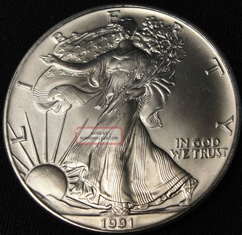 1991 American Silver Eagle Bullion Coin Key Date Choice Gem Bu Nr