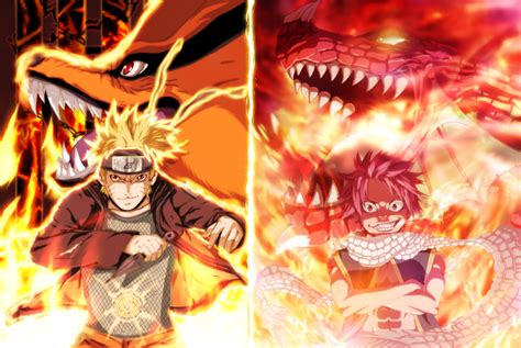 Anime Crossover Naruto Uzumaki Natsu Dragneel Fairy Tail Naruto Igneel