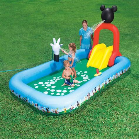 Piscine Pour Enfants Mickey 320x175x157 Cm Avec Toboggan — Poolfunstore