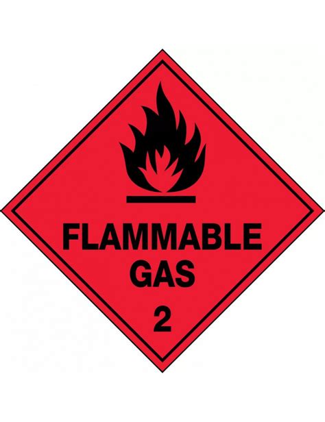 Hazchem Labels Flammable Gas 2 Metal