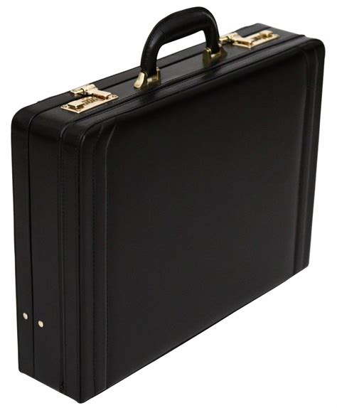 Tassia Bonded Leather Attache Briefcase Expandable Executive Business