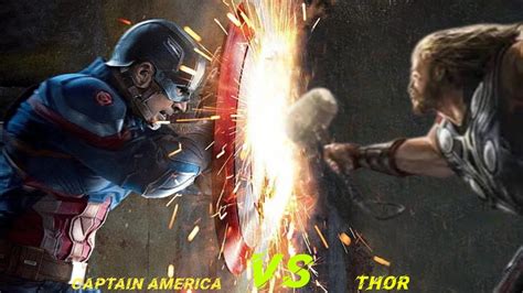 Thor Vs Captain America Captain America Vs Thorthor Vs Captain