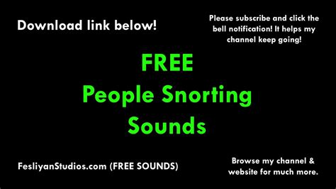 People Snorting Free Sound Effect Various Versions Youtube