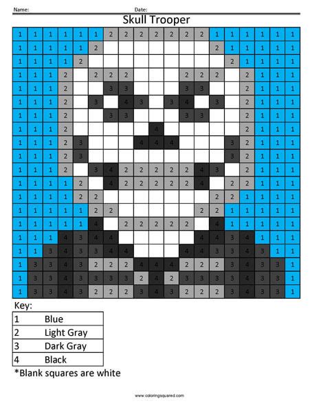 Patch note fortnite 820 tuto emoji skull trooper. Fortnite Skull Trooper Coloring Page - Coloring Squared
