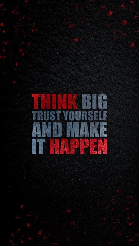 Think Big Trust Yourself Motivational Typography Wallpaper
