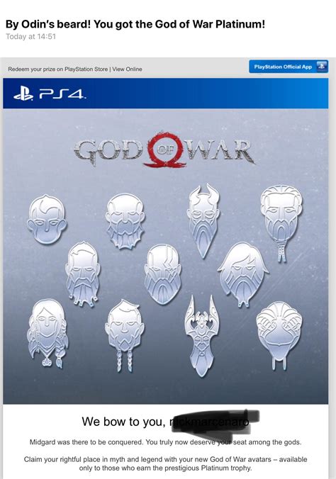 Image God Of War Platinum Avatars Being Distributed Now Rps4