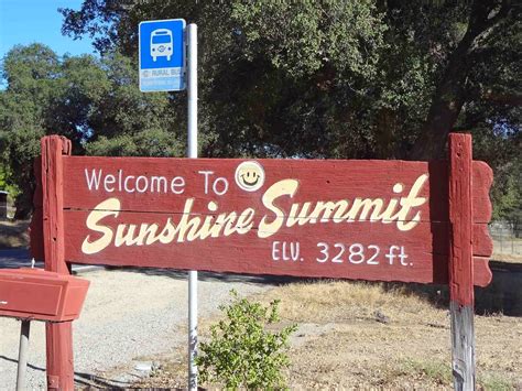 Geographically Yours Welcome Sunshine Summit California