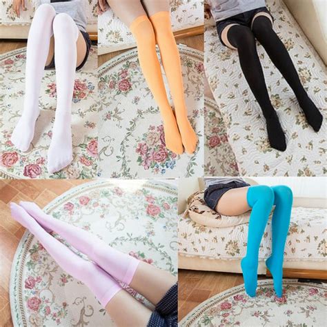 2019 Solid Color Over Knee Stockings Women Ladies Girl Extra Long Boot