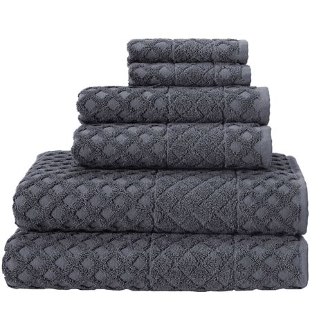 Although there are no large black bath towels included in this set, every piece looks good, and they would be a luxury addition for your bathroom. Enchante Home Alure 6- Piece Luxury Quick Dry Turkish Bath ...