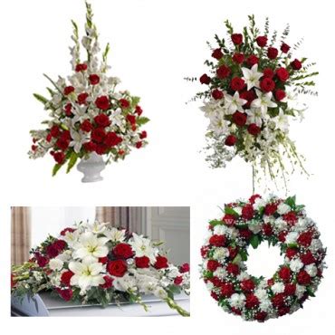 They are typically used by the spouse or other close family members to express their deepest love for the person who has passed away. Funeral flowers Package Red and White in Sunrise, FL ...