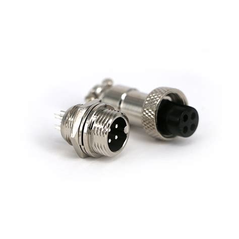 Standard M12 4 Pin Male Connector Aviation Plug